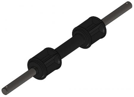 Twin Rubber Rotor Bar for Two-Outlet Jumbo Applicator