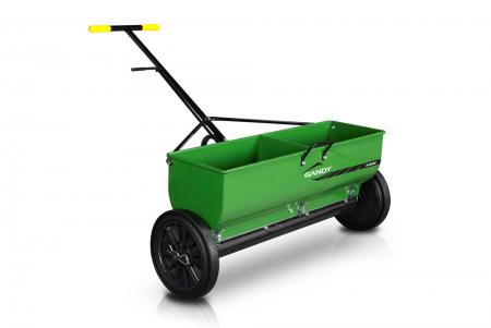 36" Variable Rate Drop Spreader with Push-Handle and 12" Solid Wheels