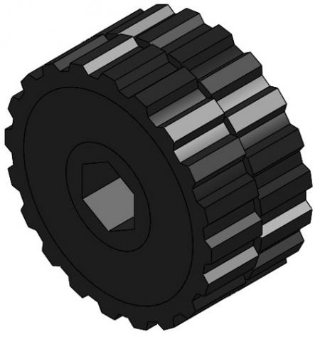 Black Chemical Metering Wheels with Inserts