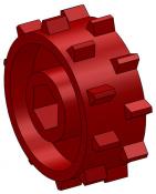 1" Red Metering Wheel (For Systems Using 2 Wheels per Outlet)